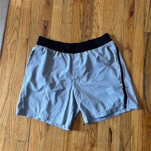 Men’s Vuori Agility 7" Inch Unlined Running Training Shorts Light Grey Size L